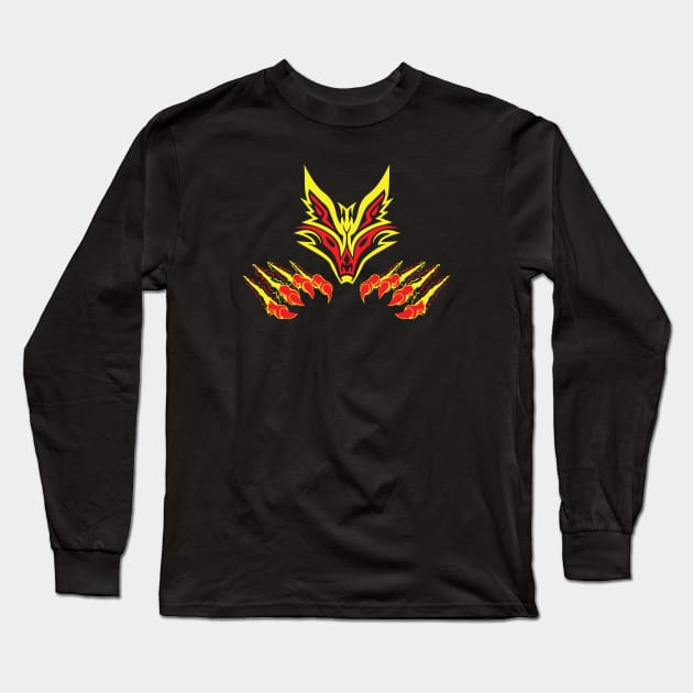 Fire fox Long Sleeve T-Shirt by Marioma